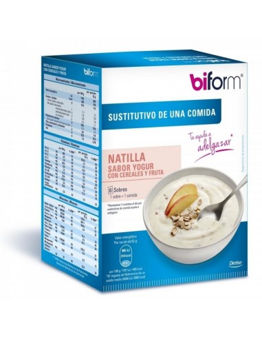 BIFORM SUSTITUTIVO DE COMIDAS Crema sabor yogur con cereales